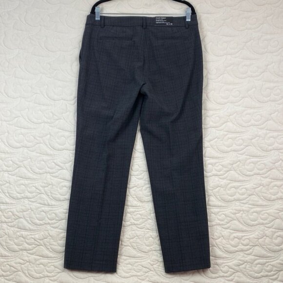 NEW Hilary Radley Gray Plaid Dress Pants Straight Leg Trousers - Picture 3 of 13